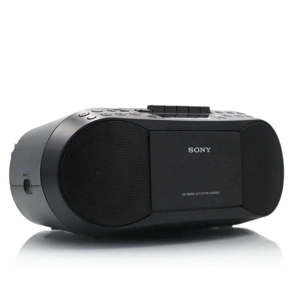 Sony CD Radio Cassette-Corder Black CFD-S70 Mega Bass Portable Home
